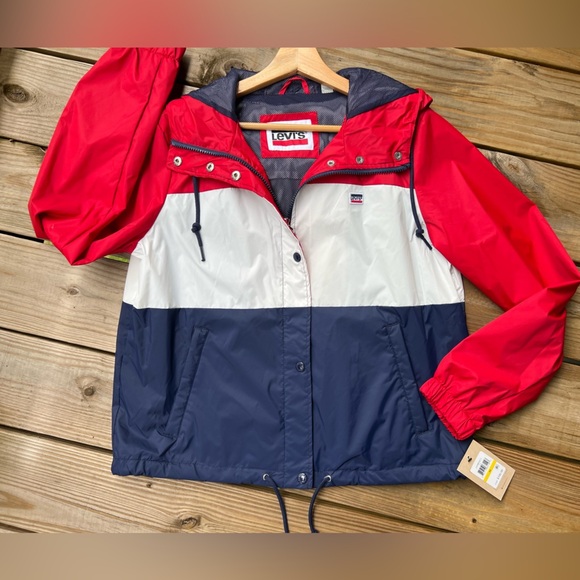 Levi’s hooded retro windbreaker medium zip up jacket - Picture 9 of 15